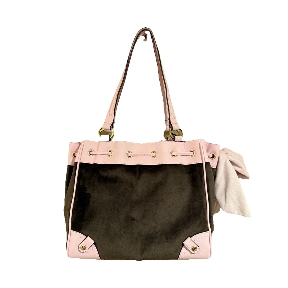 NWT Juicy Couture Juicy Lover Tote Viral Y2K Brow‎ Pink Bow
